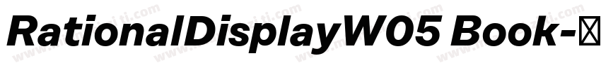 RationalDisplayW05 Book字体转换